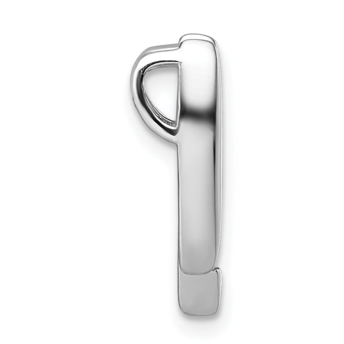 Sterling Silver Rhodium-plated CZ Chain Slide Pendant Secondary image