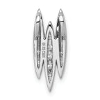 Sterling Silver Rhodium-plated CZ Chain Slide Pendant