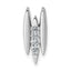Sterling Silver Rhodium-plated CZ Chain Slide Pendant