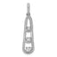 Sterling Silver Rhodium-plated 3-Stone CZ Dangle Pendant