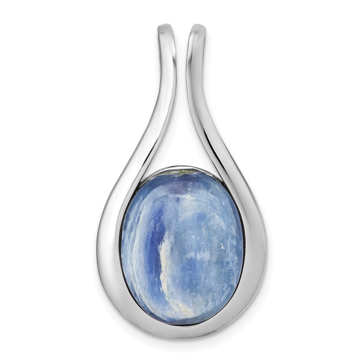 Round Pink Cubic Zirconia Slide Pendant in Sterling Silver, 35mm - Sophia Jewelers Main image