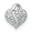 Sterling Silver Rhodium-plated Polished Pave CZ Heart Childrens Pendant