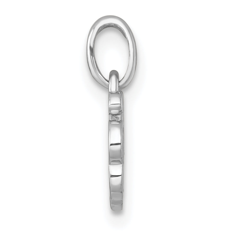 Sterling Silver Rhodium-plated Polished Green/Yellow/Orange/Red Enamel Butterfly And Heart Childrens Pendant