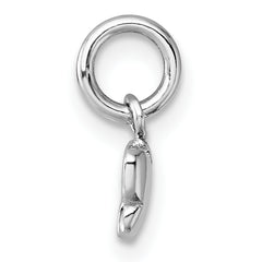 Sterling Silver Madi K Rhodium-plated Enameled Pink Butterfly Childrens Pendant