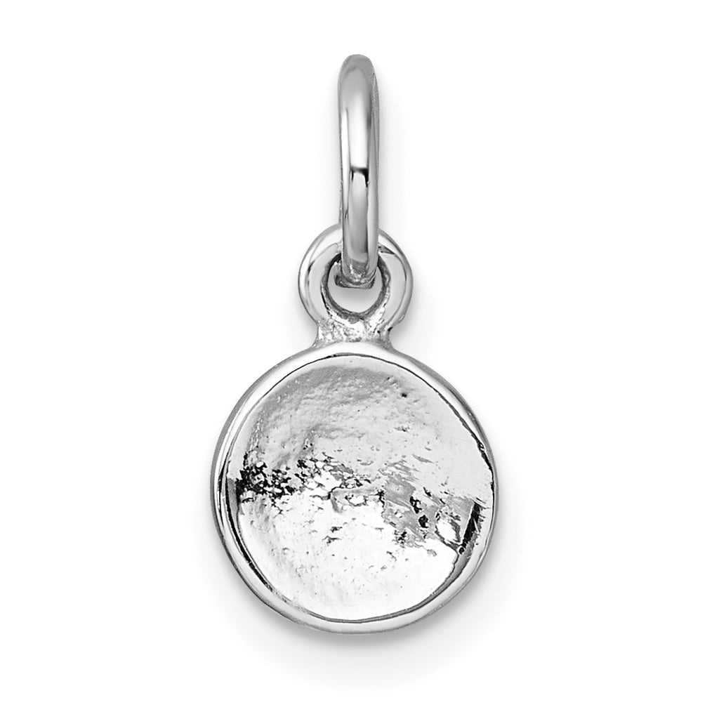Sterling Silver Madi K Rhodium-plated Enameled Yellow Smiley Face Childrens Pendant
