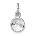 Sterling Silver Madi K Rhodium-plated Enameled Yellow Smiley Face Childrens Pendant