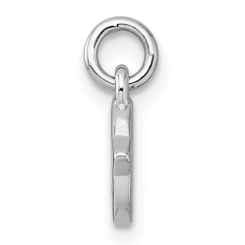 Sterling Silver Rhodium-plated Brushed Little Bird Pendant