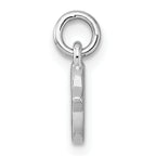 Sterling Silver Rhodium-plated Brushed Little Bird Pendant