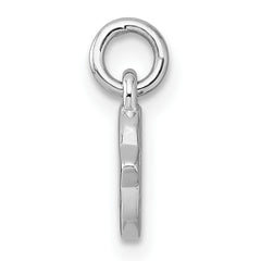 Sterling Silver Rhodium-plated Brushed Little Bird Pendant
