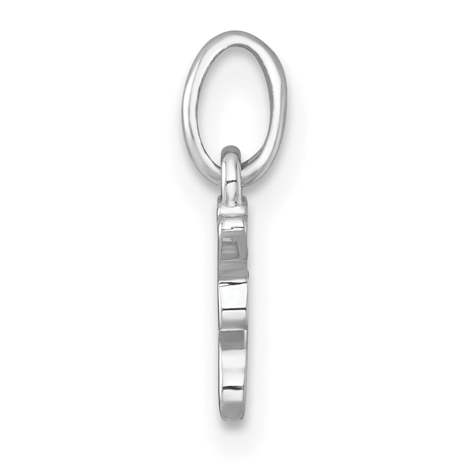 Sterling Silver Rhodium-plated Polished White and Rainbow Enamel Unicorn Head Childrens Pendant Secondary image