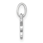Sterling Silver Rhodium-plated Polished White and Rainbow Enamel Unicorn Head Childrens Pendant