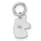 Sterling Silver Madi K Rhodium-plated Enameled Unicorn Childrens Pendant