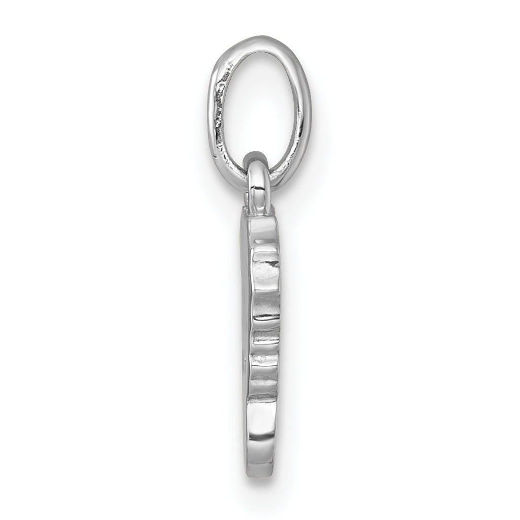 Sterling Silver Rhodium-plated Polished White and Rainbow Enamel Seahorse Childrens Pendant Secondary image