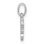 Sterling Silver Rhodium-plated Polished White and Rainbow Enamel Seahorse Childrens Pendant