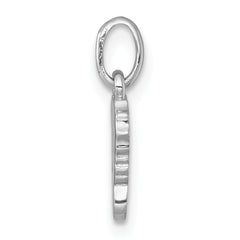Sterling Silver Rhodium-plated Polished White and Rainbow Enamel Seahorse Childrens Pendant