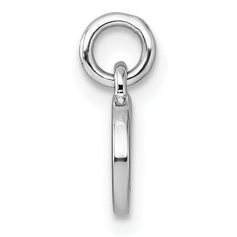 Sterling Silver Rhodium-plated Polished Whale Pendant Secondary image
