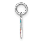 Sterling Silver Madi K Rhodium-plated Enameled Mermaid Tail Childrens Pendant