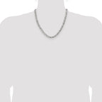 Sterling Silver 5.9mm Flat D/C Pave Curb Chain