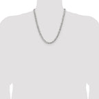 Sterling Silver 5.9mm Flat D/C Pave Curb Chain