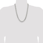 Sterling Silver 8.25mm Flat D/C Pave Curb Chain