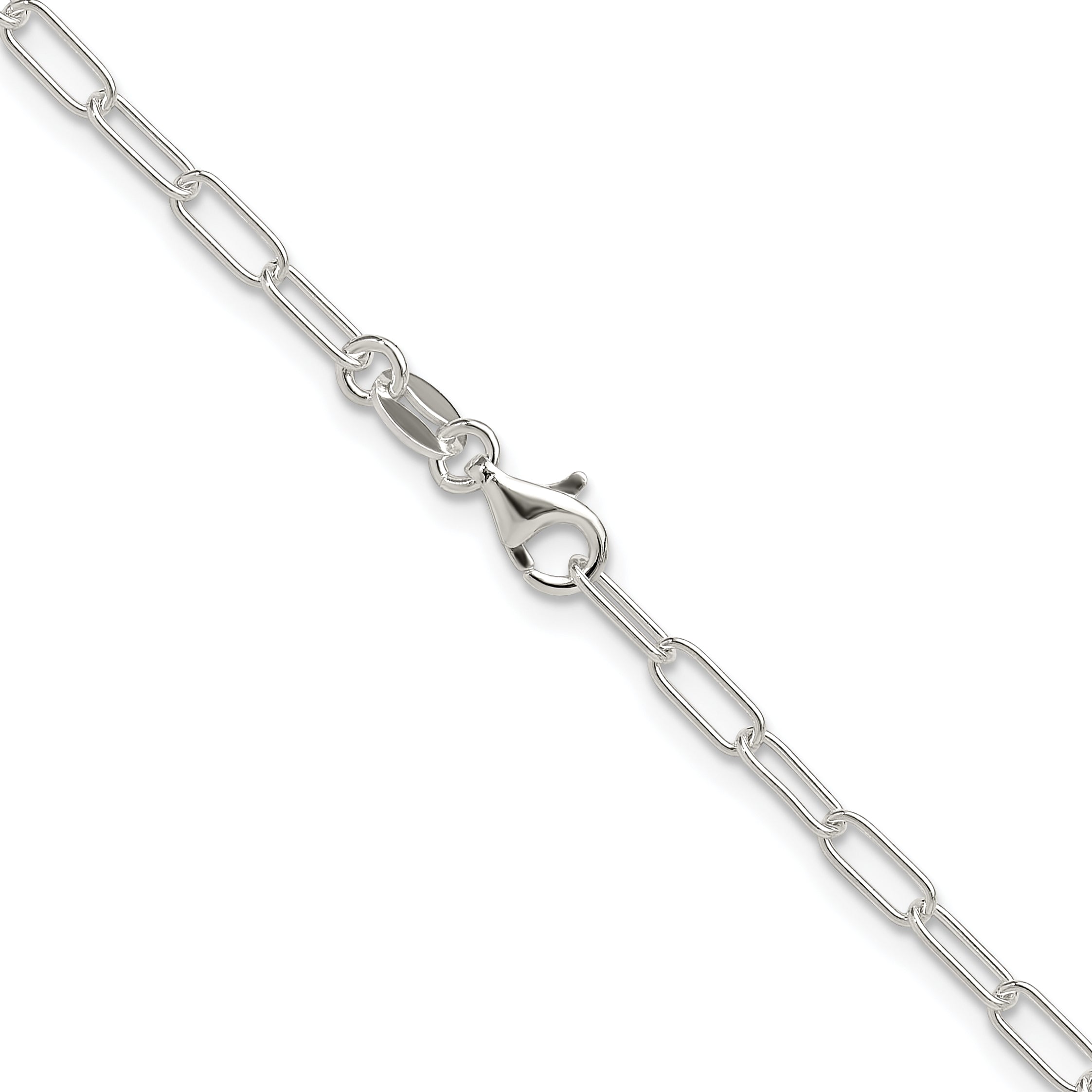 Sterling Silver Paperclip Chain Necklace 2.9mm