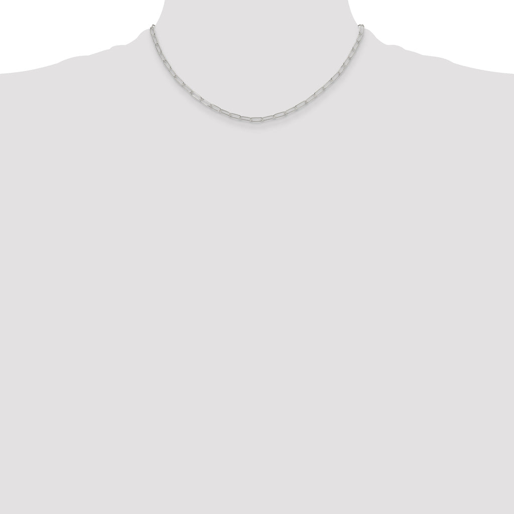 Sterling Silver Paperclip Chain Necklace 2.9mm