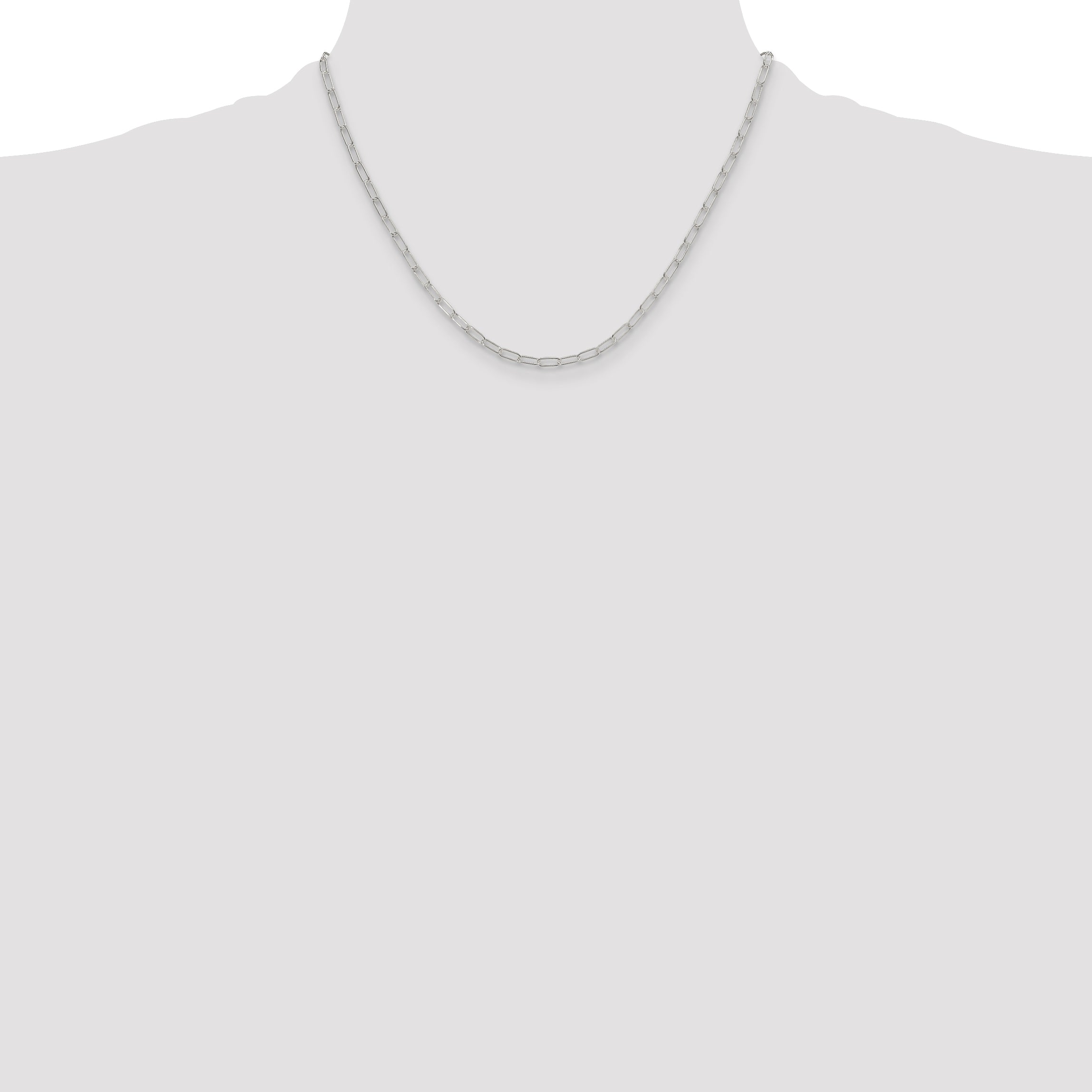 Sterling Silver Polished 2.9mm Paperclip Chain
