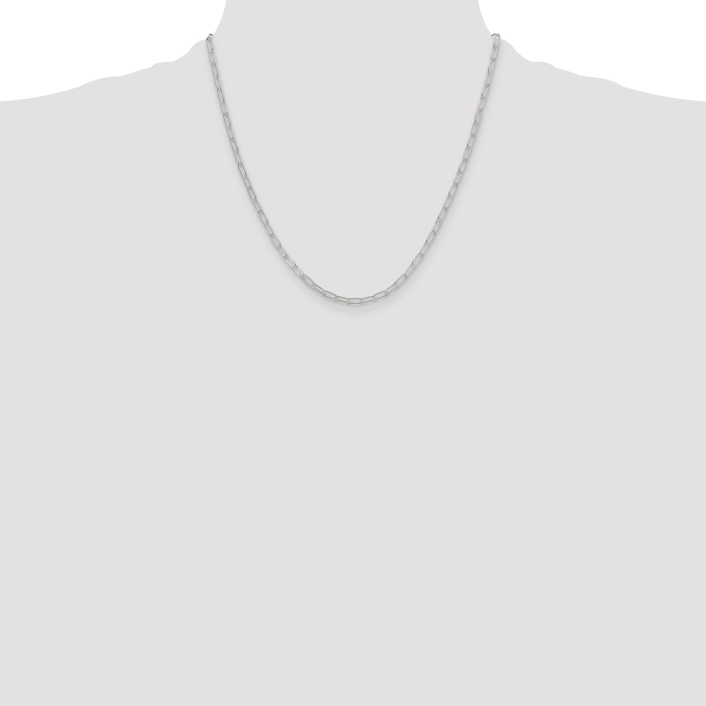 Sterling Silver Polished 2.9mm Paperclip Chain