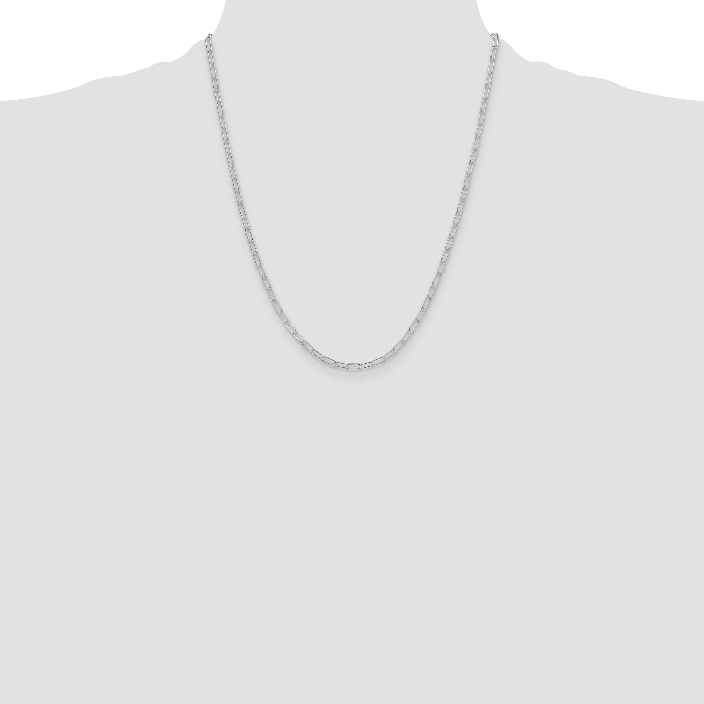 Sterling Silver Polished 2.9mm Paperclip Chain