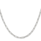 Sterling Silver Paperclip Chain Necklace 3.1mm