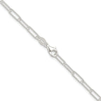 Sterling Silver Paperclip Chain Necklace 3.1mm