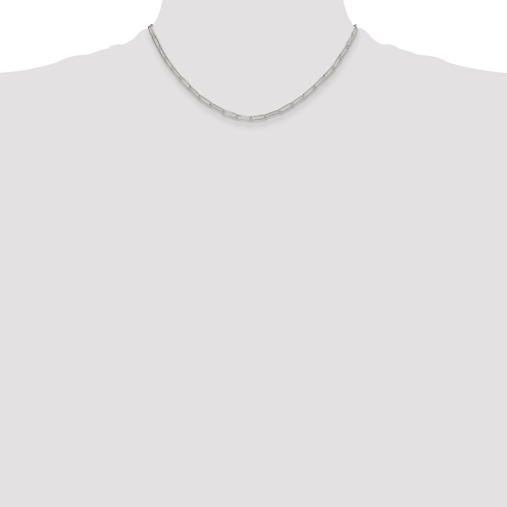 Sterling Silver Paperclip Chain Necklace 3.1mm