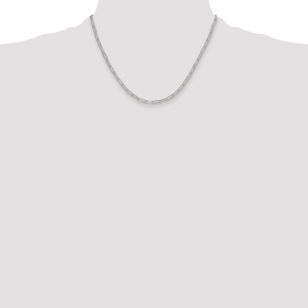 Sterling Silver Polished 3.15mm Paperclip Chain