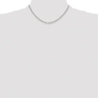 Sterling Silver Rhodium-plated Polished 3.15mm Paperclip Chain