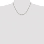 Sterling Silver Rhodium-plated Polished 3.15mm Paperclip Chain
