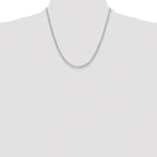 Sterling Silver Rhodium-plated Polished 3.15mm Paperclip Chain