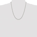 Sterling Silver Rhodium-plated Polished 3.15mm Paperclip Chain
