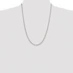 Sterling Silver Rhodium-plated Polished 3.15mm Paperclip Chain