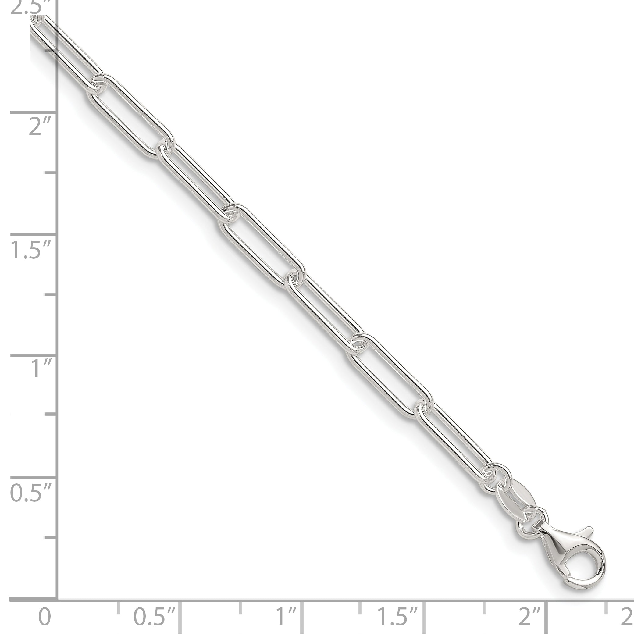 Sterling Silver Polished 3.5mm Paperclip Chain Secondary image