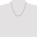 Sterling Silver Rhodium-plated Polished 3.5mm Elongated Cable Chain