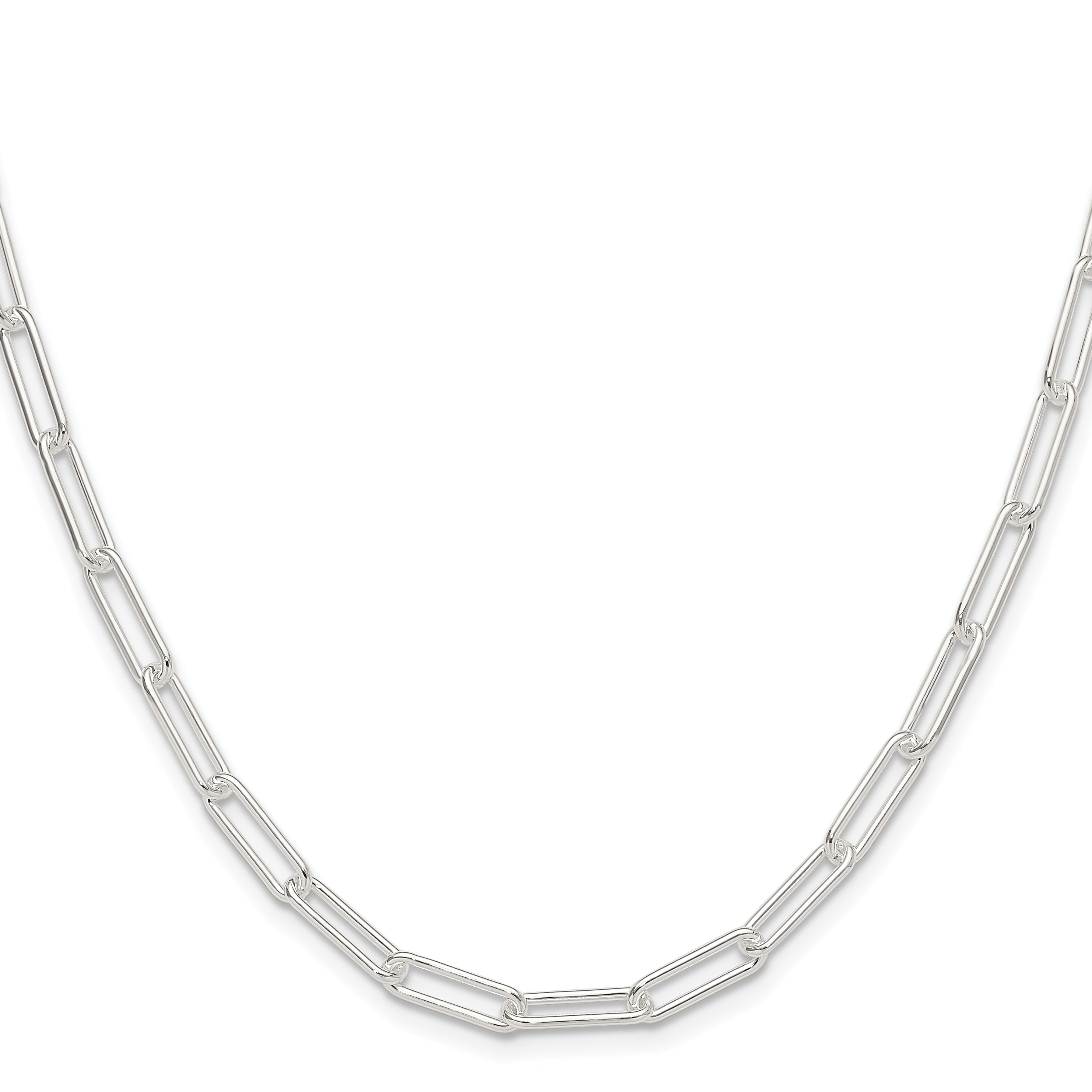 Sterling Silver Paperclip Chain Necklace 4.5mm