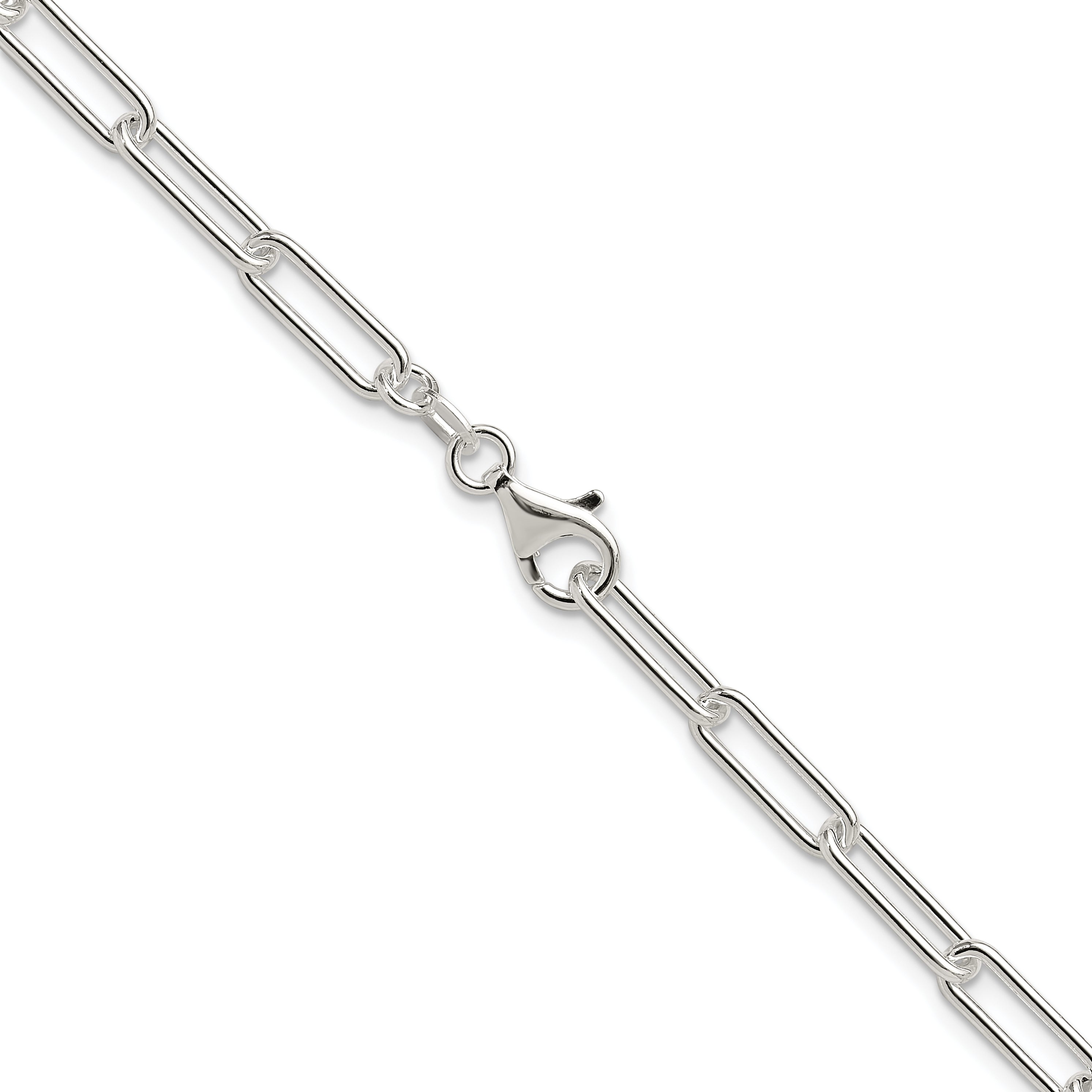 Sterling Silver Paperclip Chain Necklace 4.5mm