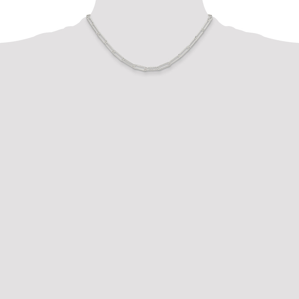 Sterling Silver Paperclip Chain Necklace 4.5mm