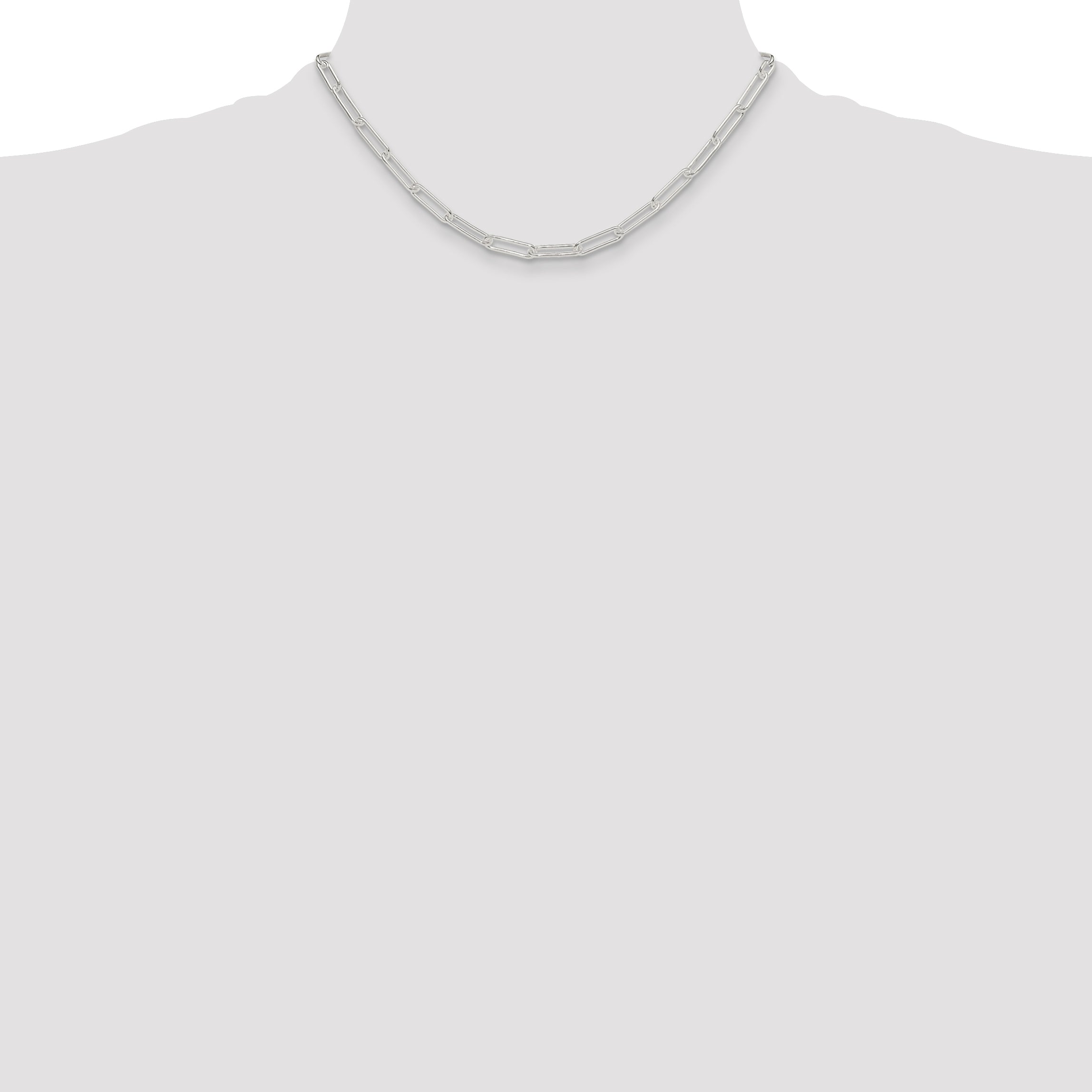Sterling Silver Paperclip Chain Necklace 4.5mm