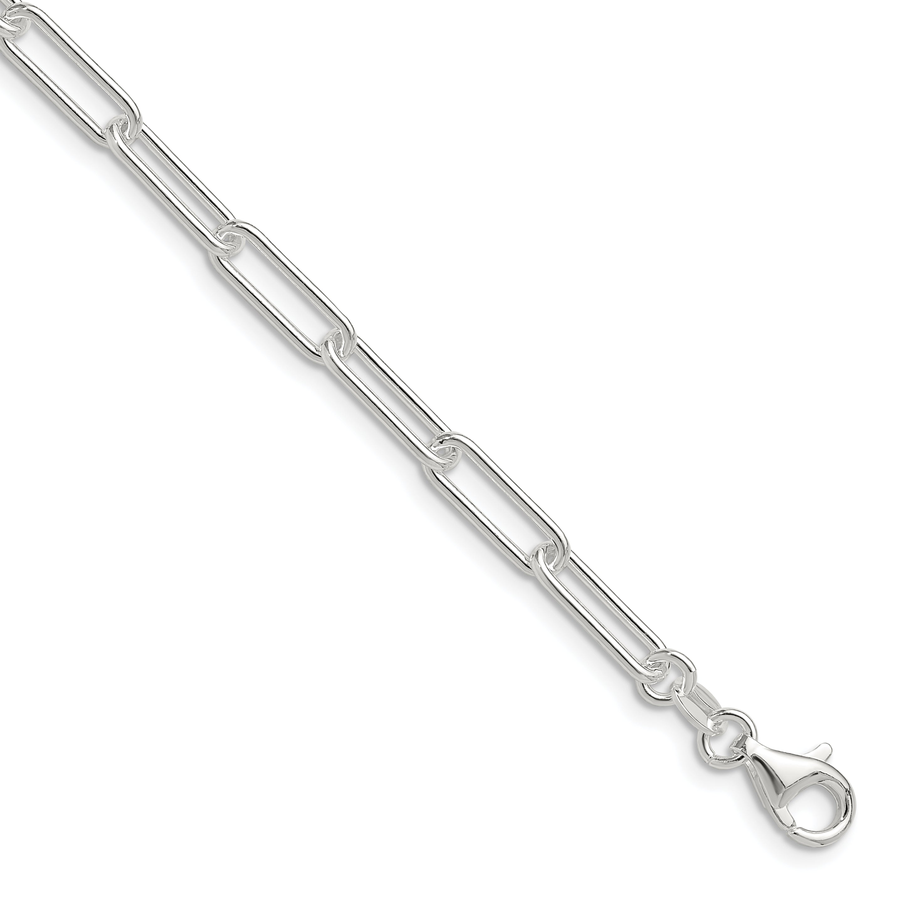 Sterling Silver Polished 4.5mm Paperclip Chain Main image