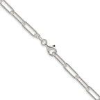 Sterling Silver Rhodium-plated Polished 4.5mm Paperclip Chain