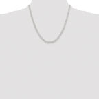 Sterling Silver Rhodium-plated Polished 4.5mm Paperclip Chain