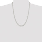 Sterling Silver Rhodium-plated Polished 4.5mm Paperclip Chain