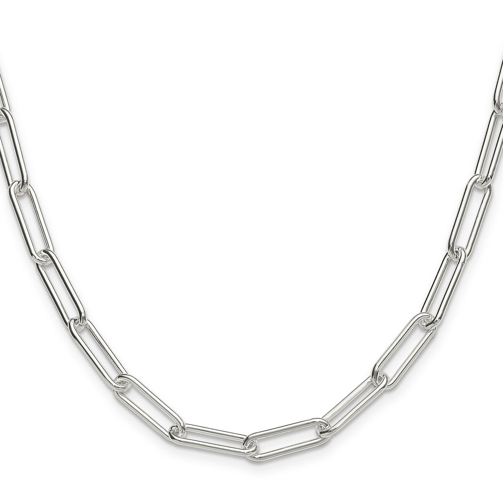 Sterling Silver Polished 5.5mm Paperclip Chain