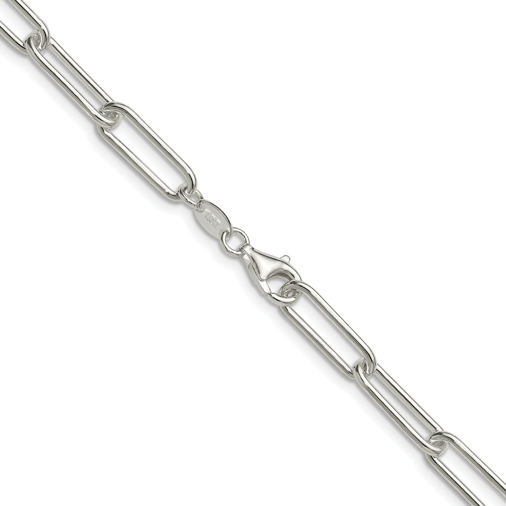Sterling Silver Polished 5.5mm Paperclip Chain